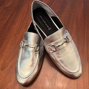 NEVER Worn Steve by Steve Madden Silver Loafers